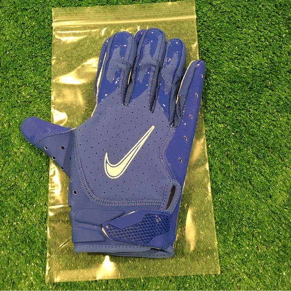 NEW NFL NIKE VAPOR JET 6.0 WR FOOTBALL GLOVES BLUE LARGE - Picture 1 of 5